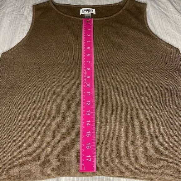 CHICO’S vintage linen blend sweater shell - Picture 7 of 7